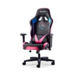 AutoFull AF075RPU-CB Gaming Chair Black Blue Pink Synthetic Leather