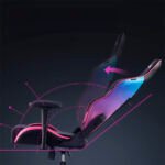 AutoFull AF075RPU-CB Gaming Chair Black Blue Pink Synthetic Leather. -3