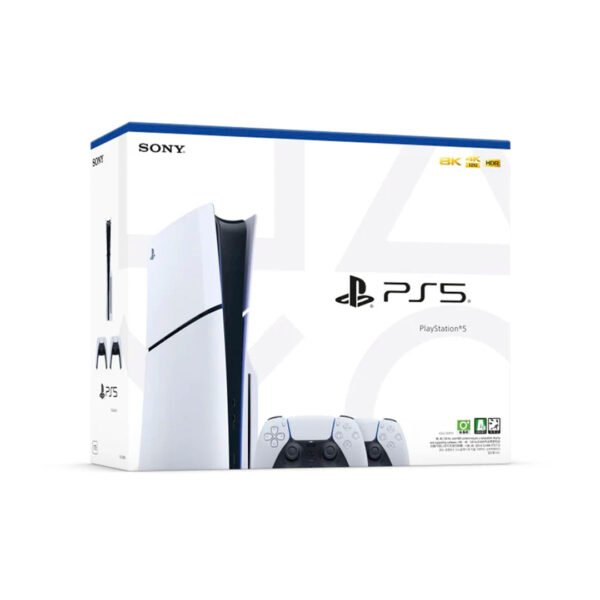 Sony Playstation 5 Slim CFIJ-10018 Disc Drive (JPN), Two Dualsense Bundle, 1TB, White. 2