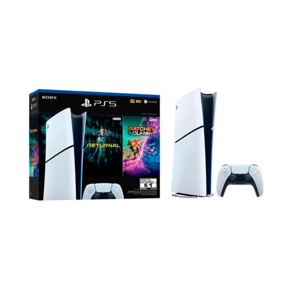 Sony Playstation 5 Slim Digital Edition Returnal Ratchet & Clank Rift Apart Bundle CFI-2015 (USA) 1TB, White