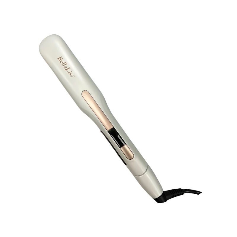 Bellaliss Plancha de Cabello BELLA-739A Delgada, Blanco-Dorado