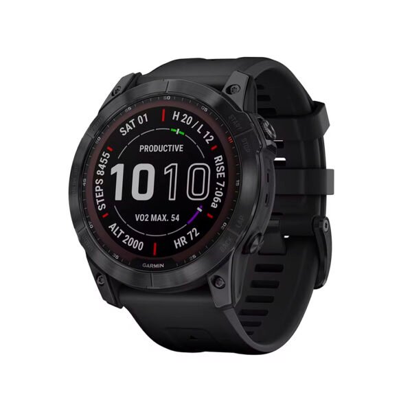 Garmin fenix 7X Sapphire Solar (010-02541-22), Black DLC Titanium with Black Band