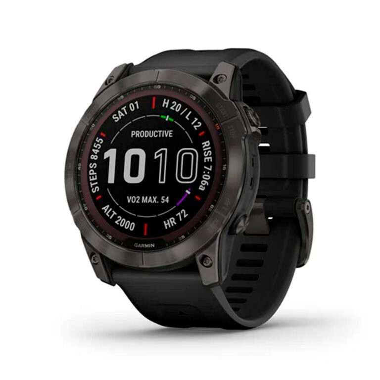 Garmin fenix 7X Sapphire Solar Edition (010-02541-10), Carbon Gray DLC Titanium with Black Band