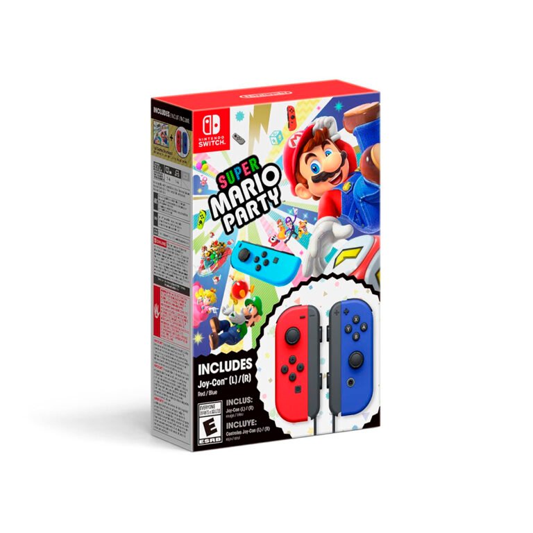 Juego de Nintendo Switch Super Mario Party Includes Joy-Con (L)/(R), Red/Blue