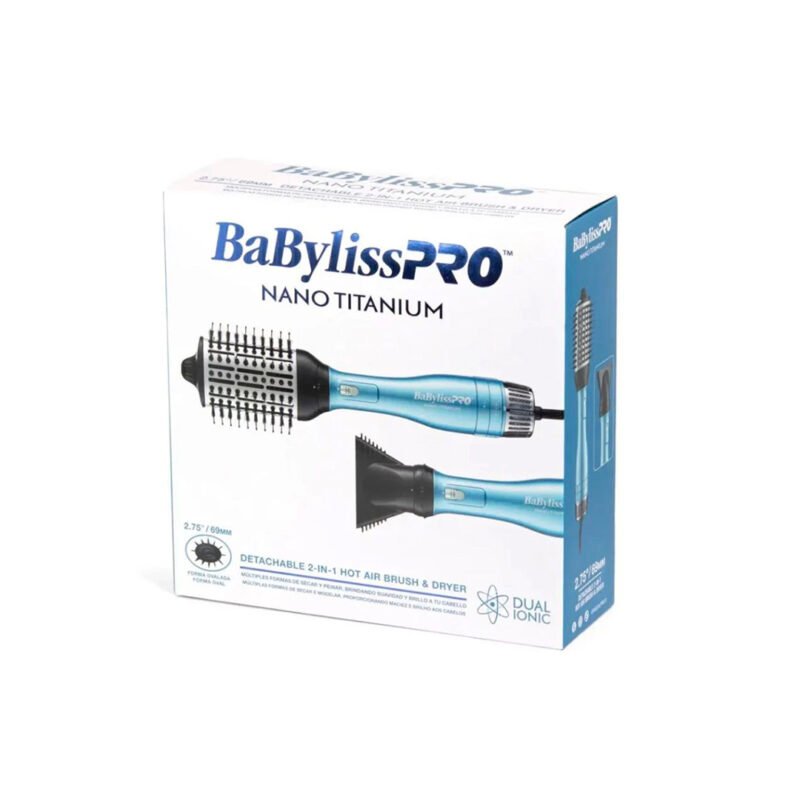 BaBylissPRO Nano Titanium Cepillo de Aire Caliente 2 en 1 BNTDHBMB275 -1
