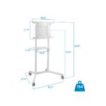 Base Mobile 37"-70" Mount-It Mobile TV Cart & Digital Whiteboard