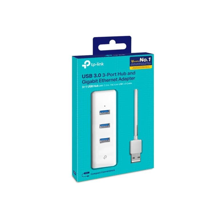 Adaptador Tp-Link USB 3.0 - 3-Port Hub and Gigabit UE330