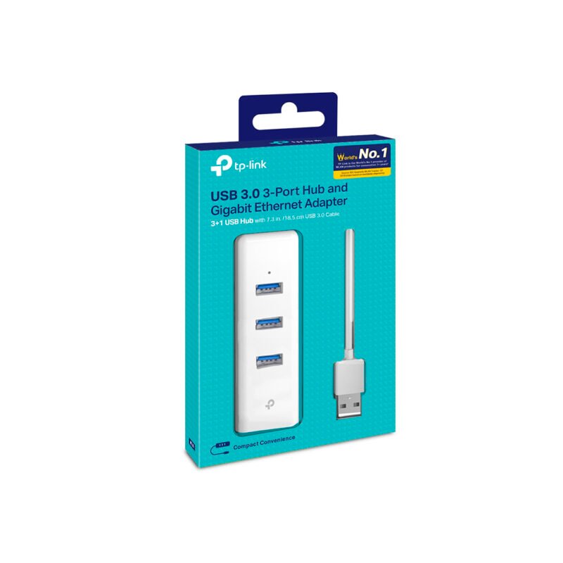 Adaptador Tp-Link USB 3.0 - 3-Port Hub and Gigabit UE330