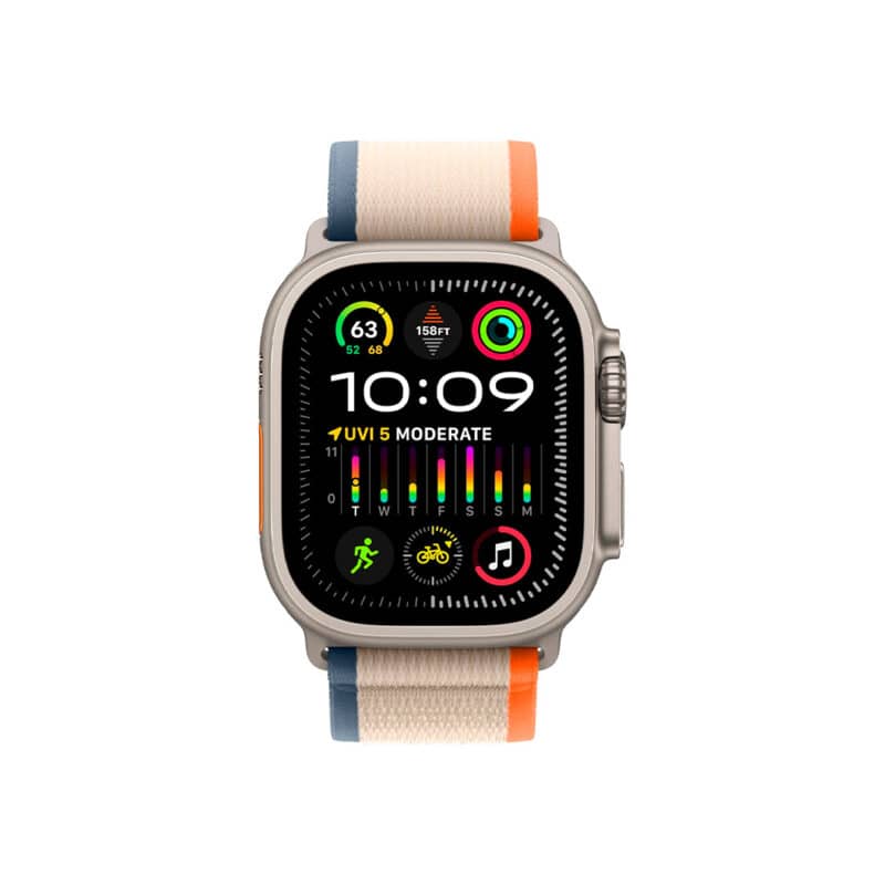 Apple Watch Ultra 2 GPS + Cellular - 49mm / MRF13LW/A / Titanium Orange/Beige Trail Loop S/M