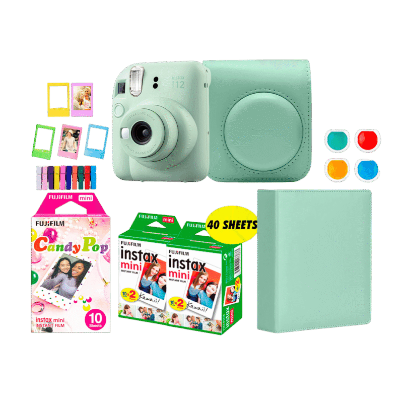 Cámara Fujifilm Intax Mini 12 + 50 Paper + Accesories (Combo C)