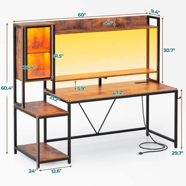 Escritorio Gamer SEDETA Shaped - 60" / DJ503503-2