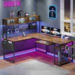 Escritorio Gamer SEDETA DJ502952-5 L Shaped Desk Power Outlet 